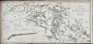 Glaciers Prints: Charta ofver en del af Lappska Fjallen (1807)
