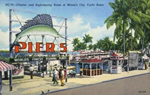 Images Dated 21st July 2021: Charter and Sightseeing boats at Miami City Yacht Basin