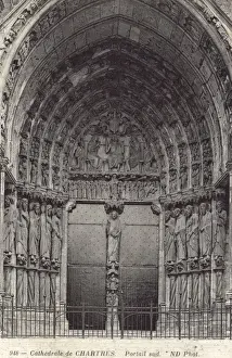 Chartres Prints: Chartres Cathedral, France - Exterior of South entrance