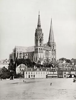 Images Dated 12th May 2021: Chartres Cathedral, France, the spires