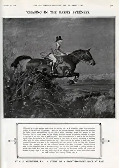 Images Dated 6th August 2018: Chasing in the Basses Pyrenees - Sir Alfred James Munnings