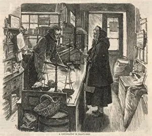 Shop Keeper Prints: Chat in a Village Store