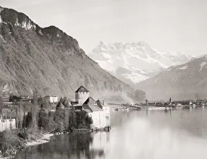 Chateau Prints: Chateau de Chillon, south of Veytaux, Swiss Alps, Switzerland