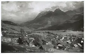 Vaud Prints: Chateau d Oex and Le Rubly, Vaud, Switzerland
