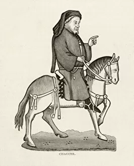Chaucer Collection: Chaucer / Horse / Canterbury