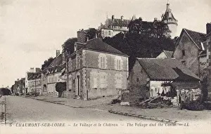 Cher Prints: Chaumont-sur-Loire, Loir-et-Cher, France, Village and Castle