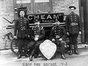 Cheam Collection: Cheam Borough Fire Brigade, Surrey
