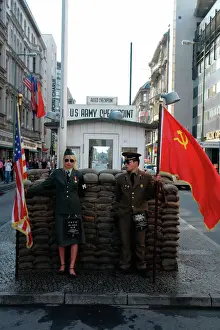 Commemoration Prints: Checkpoint Charlie reconstruction, Berlin, Germany