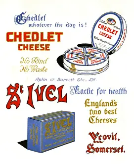 Foods Prints: Chedlet and St Ivel cheese advertisement