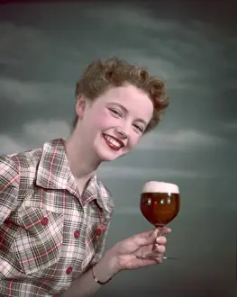 Woof Prints: Cheers, Girl with Beer