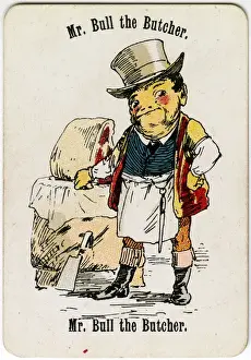 Butchers Prints: Cheery Families - Mr Bull the Butcher