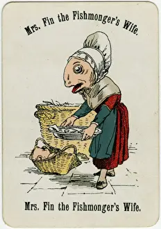 Dish Prints: Cheery Families - Mrs Fin the Fishmongers Wife