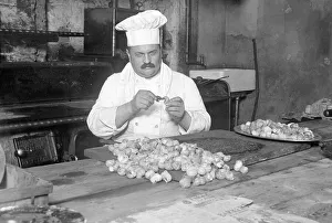 Images Dated 30th July 2015: Chef with Snails