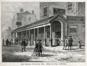 Bakery Prints: The Chelsea Bun House in 1810, originator of the Chelsea bun and patronised by Hanoverian royalty