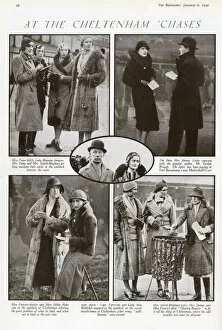 Images Dated 22nd January 2021: At the Cheltenham Chases, 1932. Society news from the racecourse