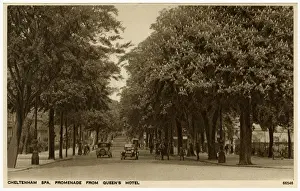 Chestnut Prints: Cheltenham, Gloucestershire - Promenade from Queens Hotel
