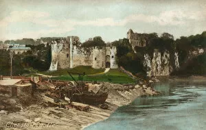 Remains Collection: Chepstow Castle, Wales - Viewed from the Bridge