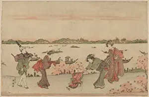 Cherry blossom viewing in Mimeguri
