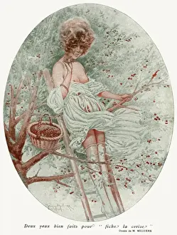 Cherries Prints: Cherry picking