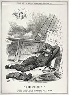 Tenniel Gallery: The Cherub - Chamberlain keeping watch on Poor Jack