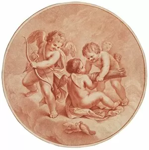 Bows Collection: Cherubs in Clouds 18C