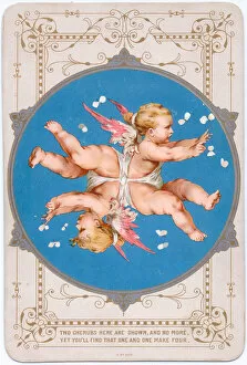 Images Dated 5th October 2017: Two cherubs on a greetings card