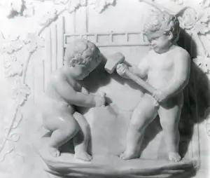 Splitting Prints: Cherubs on Penrhyn tomb, Llandegai Church, North Wales
