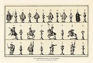 Diversion Prints: Chess pieces from the 17th century
