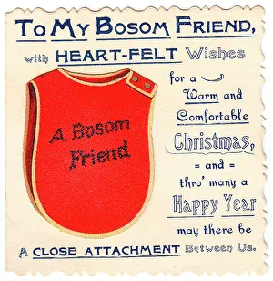 Puns Prints: Chest warmer with comic verse on a Christmas card