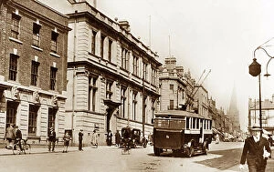 Chesterfield Collection: Chesterfield High Street Trolleybus possibly 1930/40s
