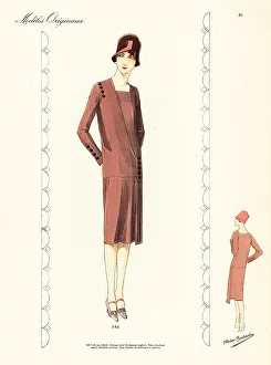 Haute Couture Prints: Chestnut coloured asymmetrical velvet frock