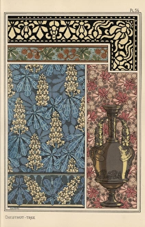 Andtheirapplicationtoornament Collection: Chestnut tree in art nouveau patterns