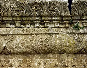 Chi Rho. Church of Qalb Lozeh. Syria