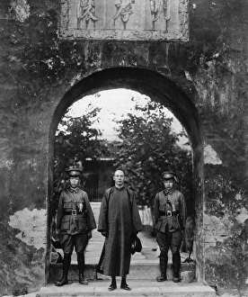 Chiang Kai-Shek at the gate of the Ming Tombs, 1927 Chiang Kai-Shek at the gate of the Ming Tombs, 1927
