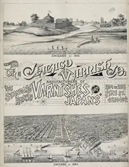 Chicago in 1833. Chicago in 1883
