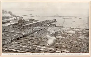 Chicagos Prints: Chicago Docks - 2