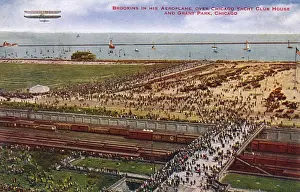 Freight Prints: Chicago, Illinois - Yacht Club, Grant Park, Biplane flight
