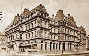 Fice Prints: Chicago Post Office - hand coloured when published