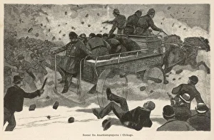 Anarchists Collection: Chicago Riots & Police