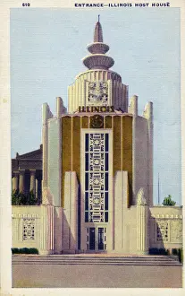 Styling Prints: Chicago Worlds Fair 1933 - Entrance, Illinois Host House