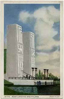 Guarding Prints: Chicagos International Exposition - Twin Pylons