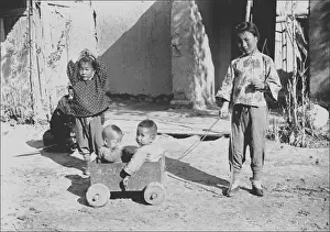 Xinjiang Prints: Chidren in Kashgar, western China