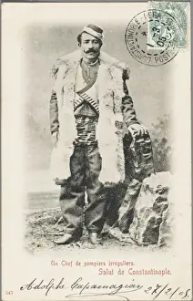 Fire Men Prints: A Chief of the irregular firemen, Istanbul
