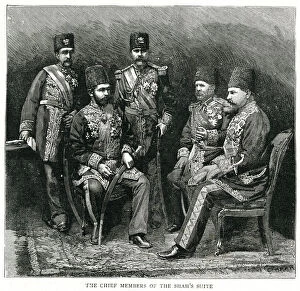 Images Dated 16th July 2019: Chief members of the Shah of Persias suite