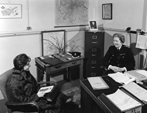 Cyprus Gallery: Chief Superintendent Winifred Barker in her office