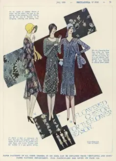Flounce Prints: Chiffon Frocks 1929
