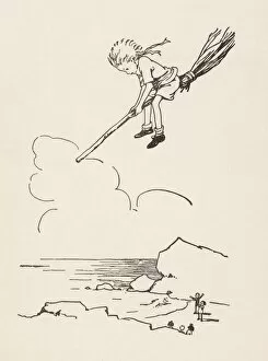 Broom Stick Collection: Child on Broomstick 1926