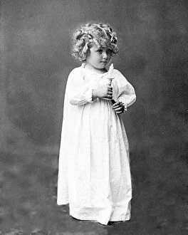 Candle Collection: Child with candle ready for bed Victorian period