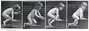 Motion Collection: CHILD CLIMBING STEPS ON HANDS AND KNEES (sequence of four) Date: 1887