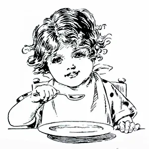 Housekeeping Prints: Child Eating